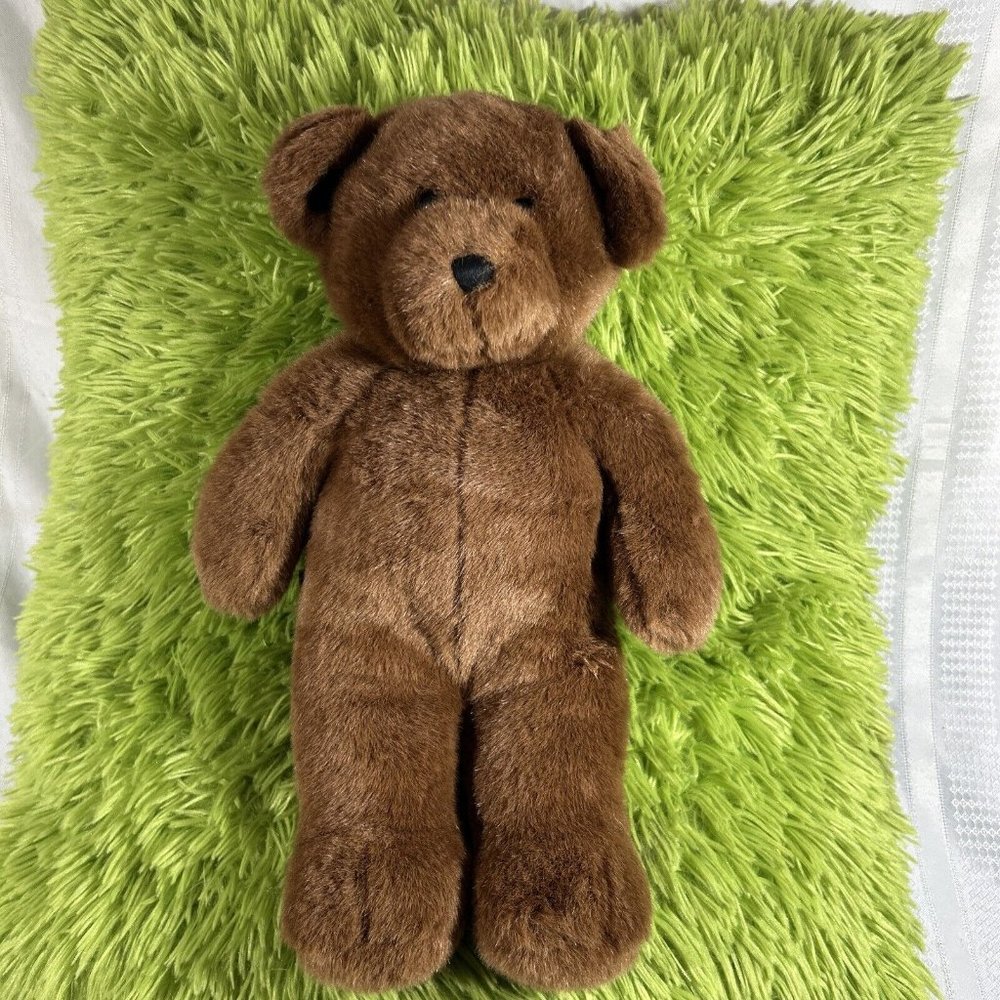 Build-A-Bear Workshop Dark brown Bear Plush Toy animal 14” Long No Tush Tag